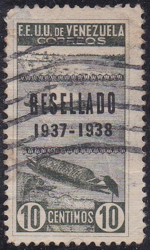 Venezuela # 322 (1937) Boat - Sgl, Used