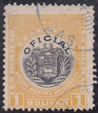 Venezuela # O28 (1912) Coat of Arms - Sgl, Used