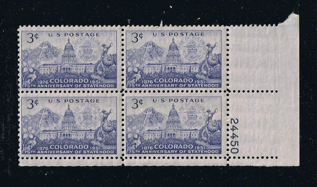 # 1001 (1951) Colorado Statehood - PB, LR #24450, MNH