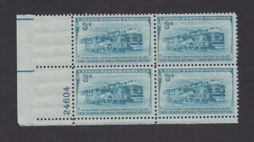 # 1006 (1952) B&O Railroad - PB, LL #24604, MNH