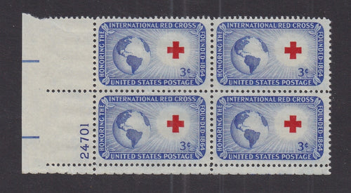 # 1016 (1952) Red Cross - PB, LL #24701, MNH