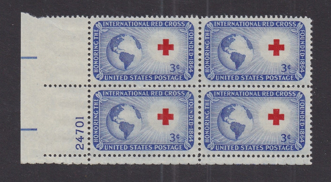 # 1016 (1952) Red Cross - PB, LL #24701, MNH