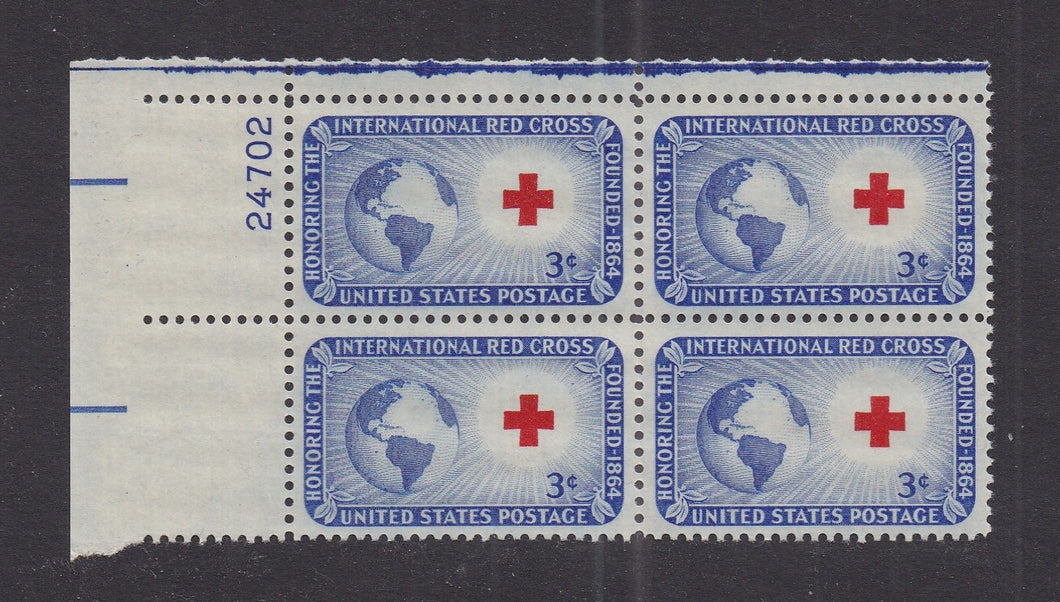 # 1016 (1952) Red Cross - PB, UL #24702, MNH