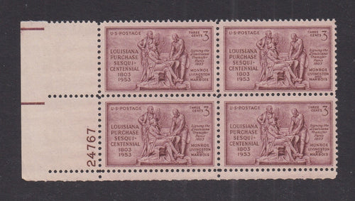 # 1020 (1953) Louisiana Purchase - PB, LL #24767, MNH