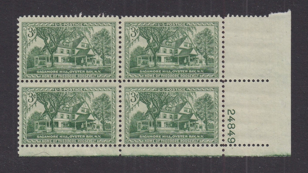 # 1023 (1953) Sagamore Hill - PB, LR #24849, MNH