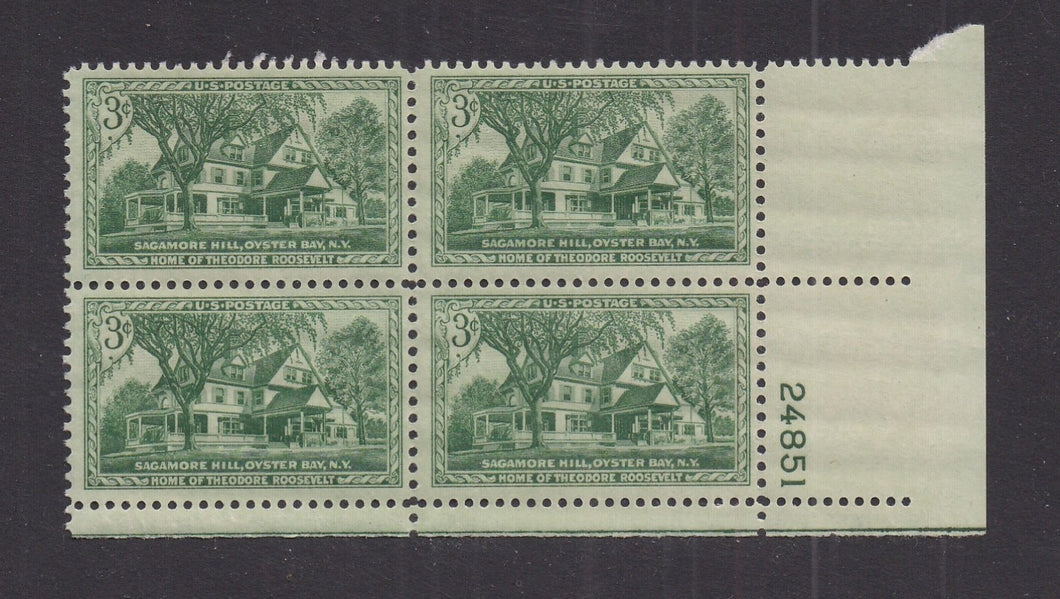 # 1023 (1953) Sagamore Hill - PB, LR #24851, MNH