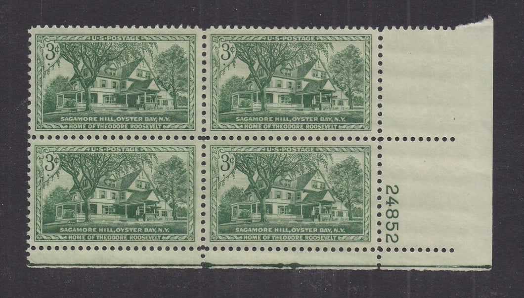 # 1023 (1953) Sagamore Hill - PB, LR #24852, XF MNH