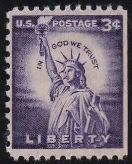 # 1035a (1954) Statue of Liberty - Bklt sgl, gg, MNH