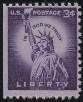 # 1035d (1954) Statue of Liberty - Bklt single, MNH