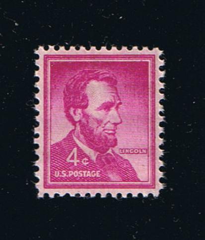 # 1036a (1954) Lincoln, Dry - Sgl, MNH