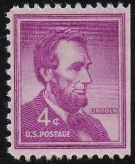 # 1036b (1958) Lincoln - Bklt sgl, MNH