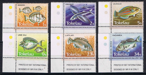 Tokelau # 104-113 (1984) Fish - Sgls, Set/10, MNH