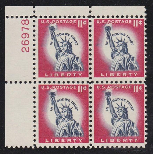 # 1044A (1961) Statue of Liberty - PB, UL #26978, MNH [2]