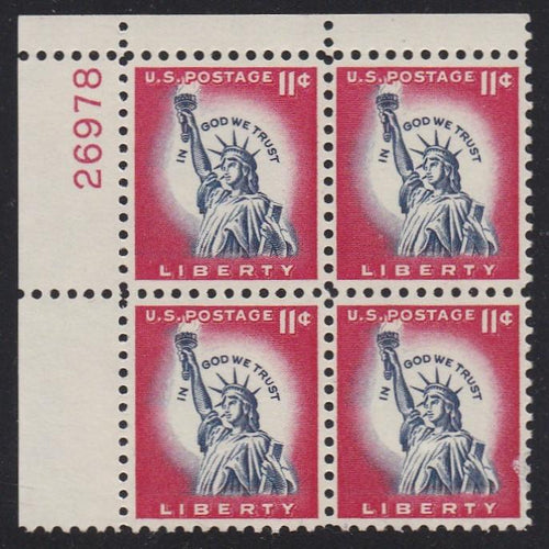 # 1044A (1961) Statue of Liberty - PB, UL #26978, MNH [1]
