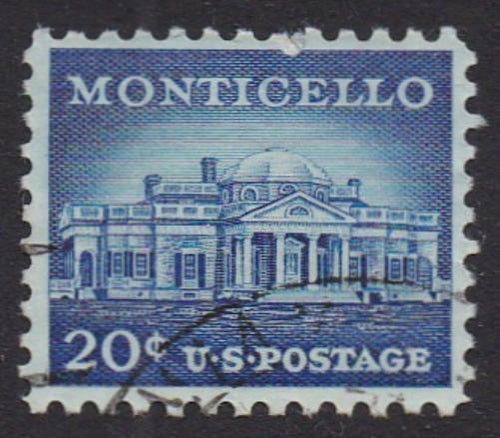 # 1047 (1956) Monticello, Ultramarine - Sgl, Used