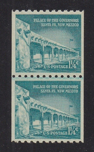 # 1054A (1960) Palace of the Governors, Dry, Sm Holes - Coil LP, XF MNH