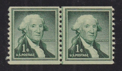 # 1054b (1957) Washington, Dry Print, Lg Holes - Coil LP, MNH