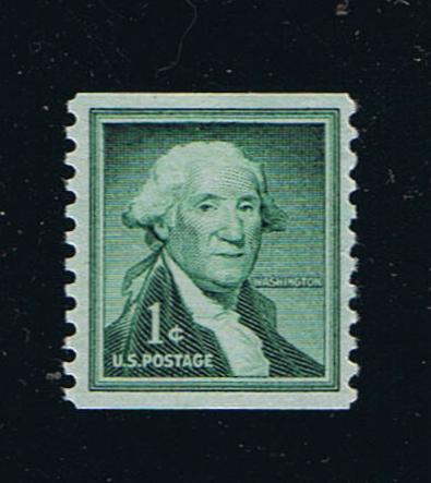 # 1054b (1957) Washington, Dry Print, Lg Holes - Coil sgl, MNH
