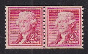# 1055a (1961) Jefferson, Dry Print, Sm Holes - Coil LP, MNH