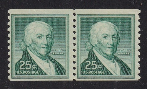 # 1059A (1965) Revere, Dry Print, SG - Coil pr, Fine MNH