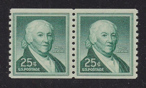 # 1059A (1965) Revere, Dry Print, SG - Coil pr, MNH