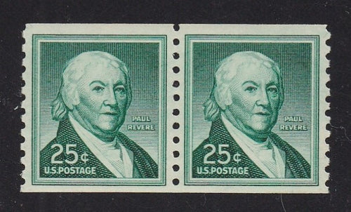 # 1059Ab (1980) Revere, Dry Print, DG, Tag - Coil pr, XF MNH