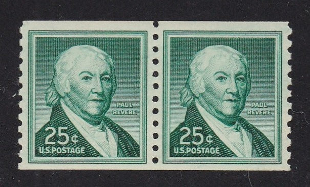 # 1059Ab (1980) Revere, Dry Print, DG, Tag - Coil pr, XF MNH