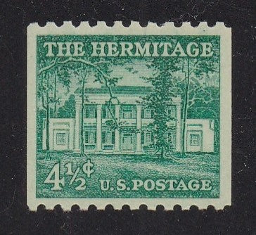 # 1059 (1959) The Hermitage, Dry Print, Lg Holes - Coil sgl, XF MNH