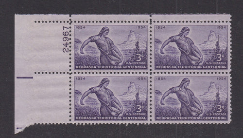 # 1060 (1954) Nebraska Territory - PB, UL #24967, MNH