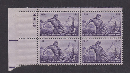 # 1060 (1954) Nebraska Territory - PB, UL #24968, XF MNH