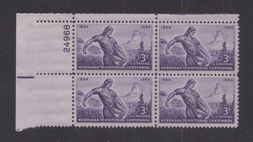 # 1060 (1954) Nebraska Territory - PB, UL #24968, MNH