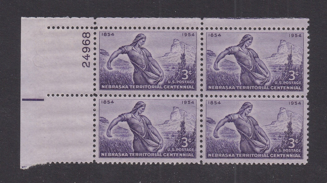 # 1060 (1954) Nebraska Territory - PB, UL #24968, MNH