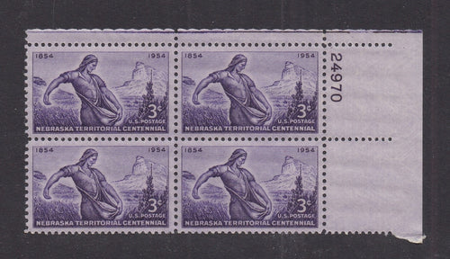 # 1060 (1954) Nebraska Territory - PB, UR #24970, MNH