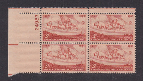 # 1061 (1954) Kansas Territory - PB, UL #24987, MNH