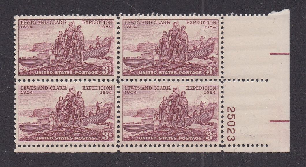 # 1063 (1954) Lewis and Clark - PB, LR #25023, XF MNH