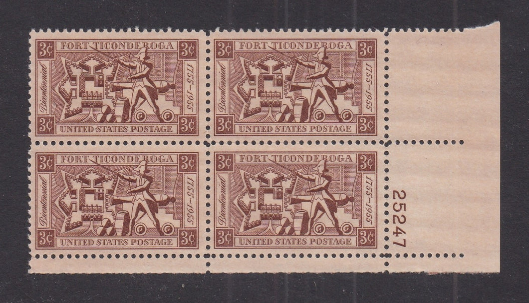 # 1071 (1955) Fort Ticonderoga - PB, LR #25247, MNH