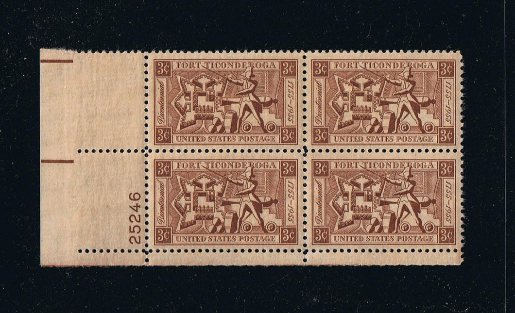 # 1071 (1955) Fort Ticonderoga - PB, LL #25246, MNH
