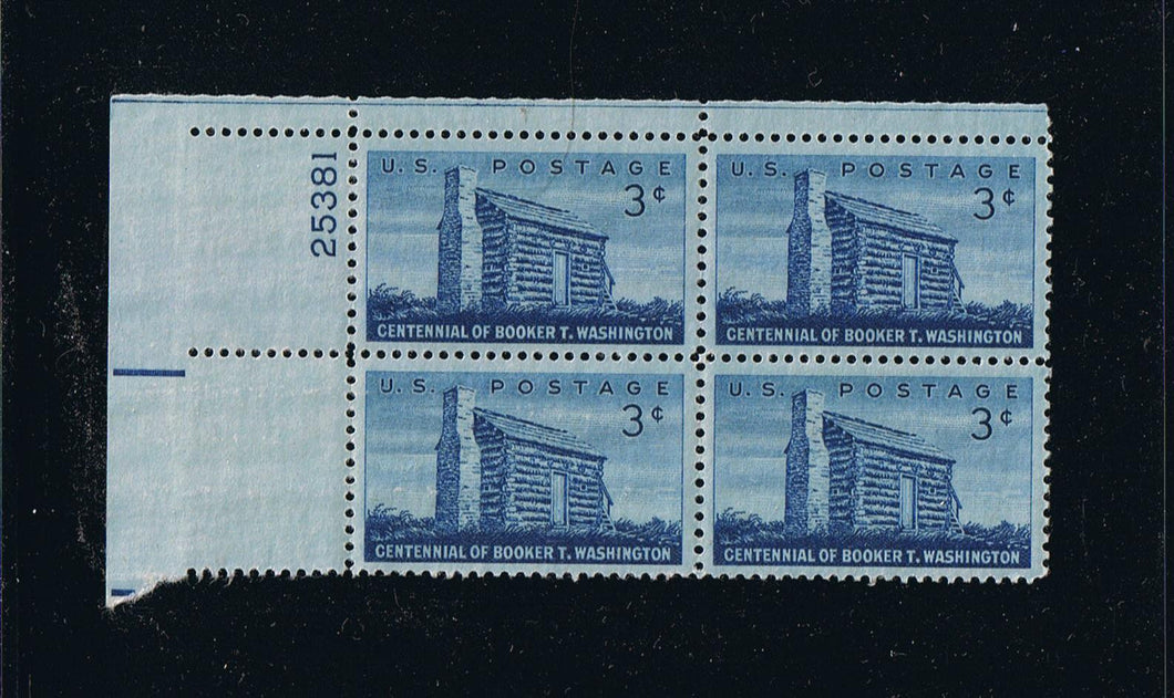 # 1074 (1956) Booker T Washington - PB, UL #25381, MNH