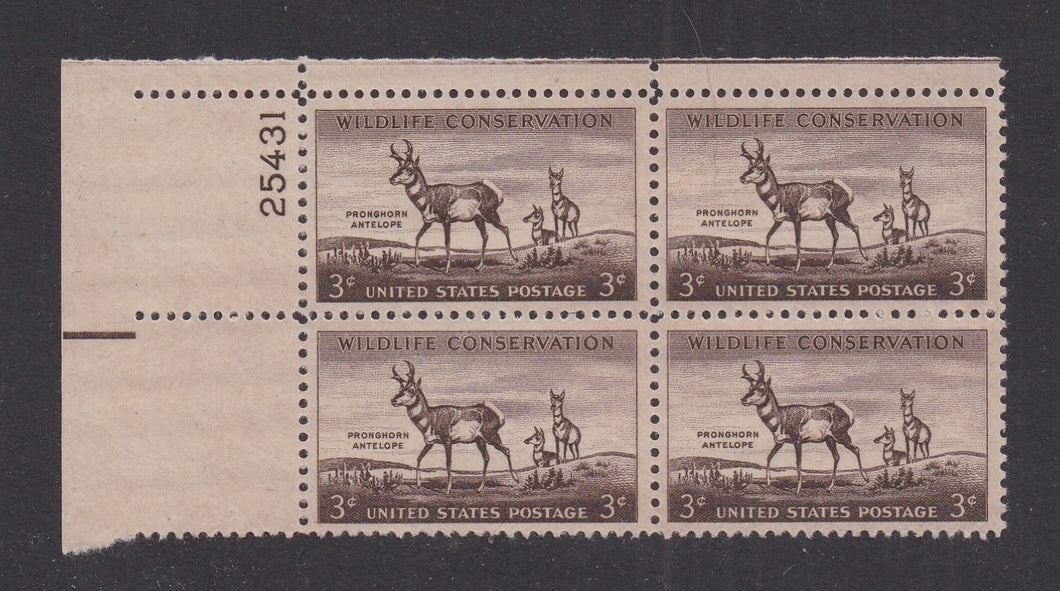 # 1078 (1956) Pronghorn Antelope - PB, UL #25431, MNH