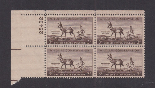 # 1078 (1956) Pronghorn Antelope - PB, UL #25432, MNH