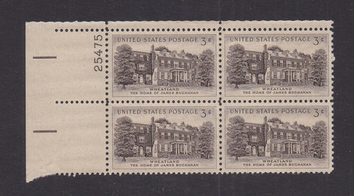 # 1081 (1956) Wheatland - PB, UL #25475, XF MNH