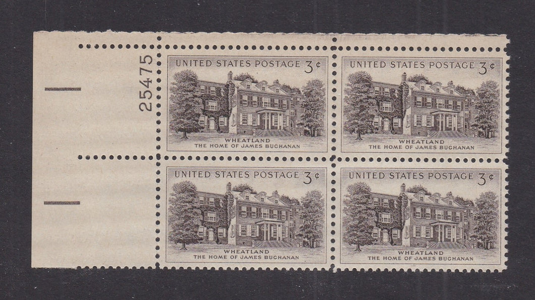 # 1081 (1956) Wheatland - PB, UL #25475, MNH