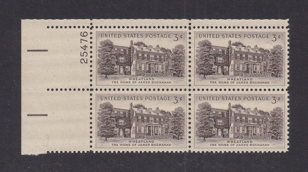 # 1081 (1956) Wheatland - PB, UL #25476, MNH