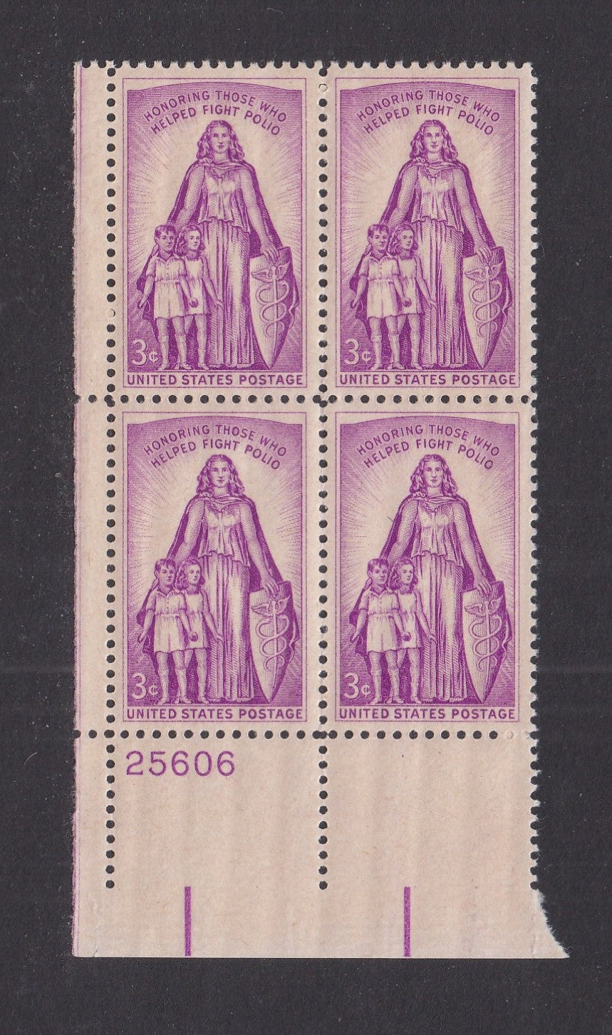# 1087 (1957) Polio - PB, LL #25606, MNH