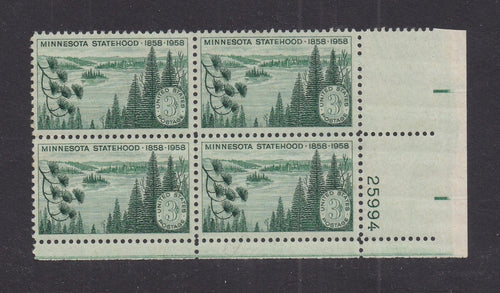 # 1106 (1958) Minnesota - PB, LR #25994, MNH