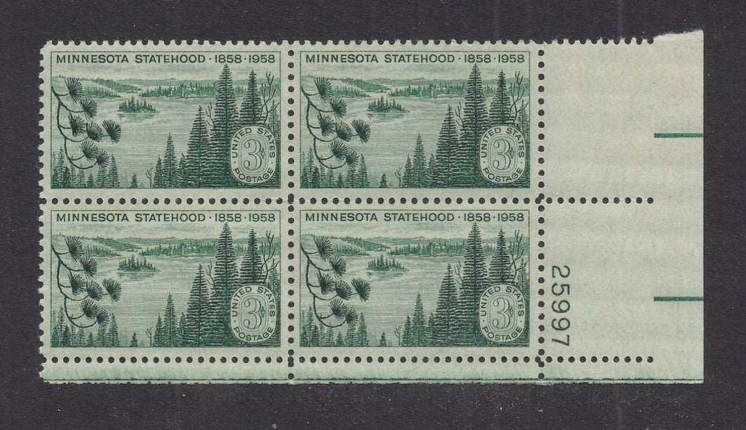 # 1106 (1958) Minnesota - PB, LR #25997, MNH