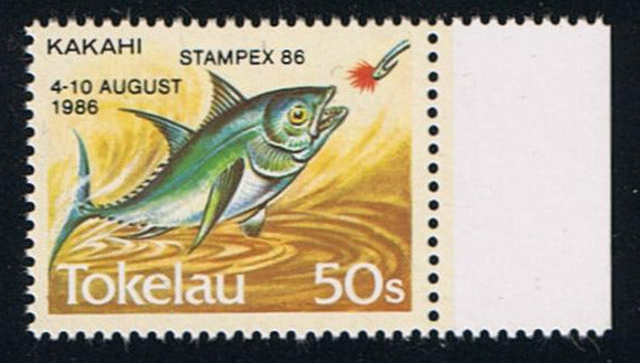 Tokelau # 110x (1986) Fish, Stampex Ovpt - Sgl, MNH