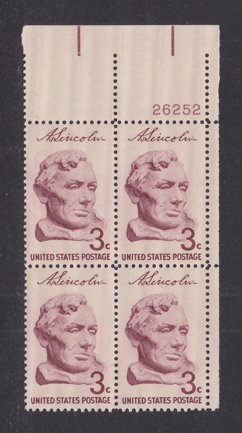 # 1114 (1959) Lincoln - PB, UR #26252, MNH