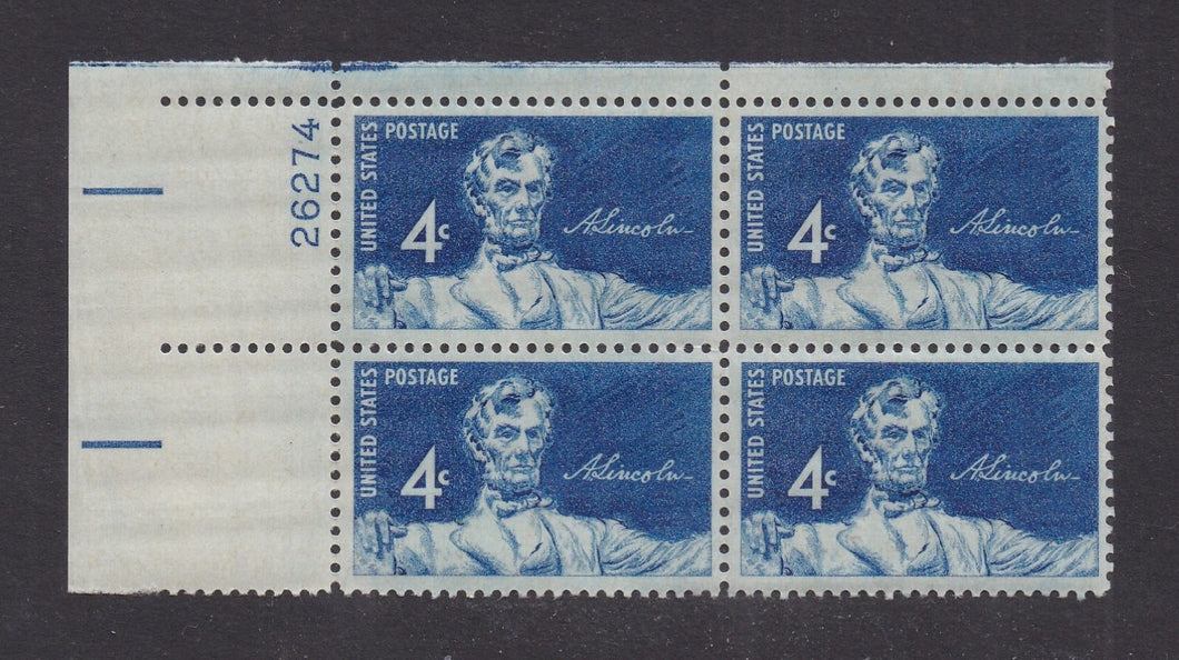 # 1116 (1959) Lincoln - PB, UL #26274, MNH
