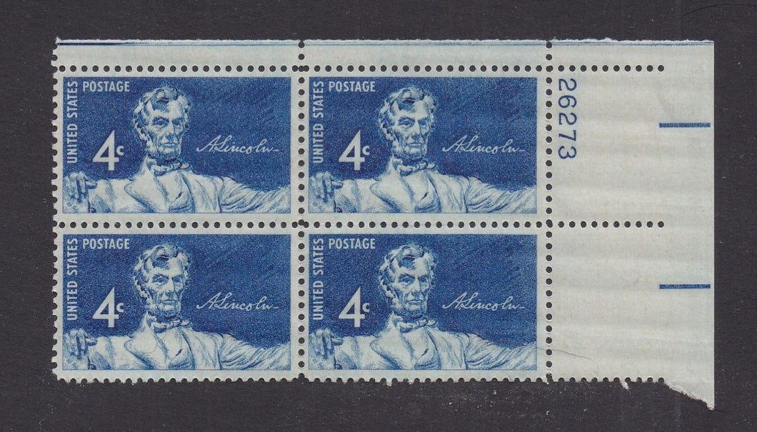 # 1116 (1959) Lincoln - PB, UR #26273, MNH